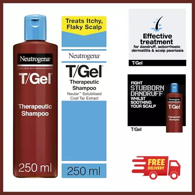 T/Gel Therapeutic Shampoo Treatment Itchy Scalp And Dandruff Fresh Rain250 Ml • £8.99