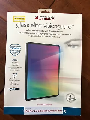 Zagg InvisibleShield Glass Elite Visionguard+ For IPad Pro 12.9  (6th/5th/4th/3 • $45.95