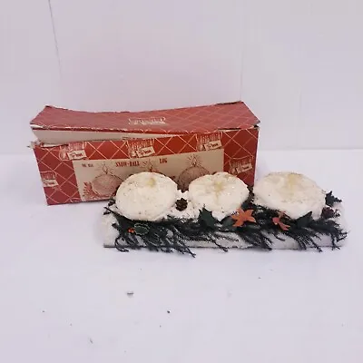 Vintage Penn Wax Works No. 954 “Snow-Ball Log” Christmas Xmas Candle Decoration • $49.99