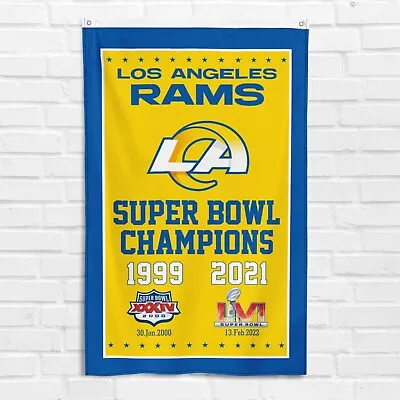 For Los Angeles Rams 3x5 Ft Banner Super Bowl LVI Champs NFL LA Winners Flag • $15.99