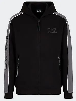 EA7 Emporio Armani Men's Felpa Jerseyware Hoodie In Black • £59.95