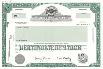 Steak N Shake Co. - 2001 Specimen Stock Certificate - Specimen Stocks & Bonds • $80
