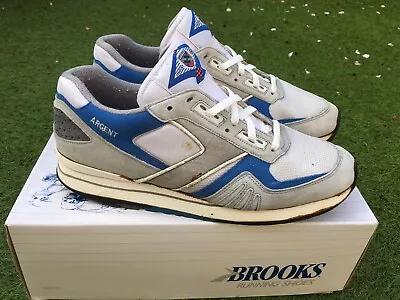 Vintage BROOKS ARGENT (1988 OG) Running Shoes Trainers Chariot UK 10 US 11 • £49