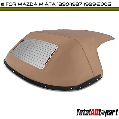 New Tan Convertible Soft Top For Mazda Miata 1990-1997 1999-2005 W/ Rain Rail • $269.99