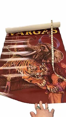 Vintage Circus Vargas Poster 21 X33  Multiple Wild Animal Acts Shown • $13