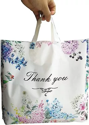 $20.95 • Buy 50 Pcs Thank You Plastic Merchandise Shopping Bags,Boutique Bags,Retail Bags,15 