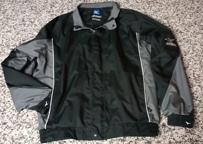 Mizuno Impermalite Waterproof LightWeight Black/Gray Golf Jacket Raincoat Medium • $29.95