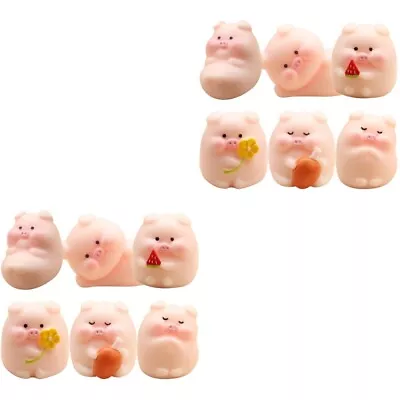  12 Pcs Micro Landscape Pig Desk Top Decor Mini Ornament Miniature • £11.68