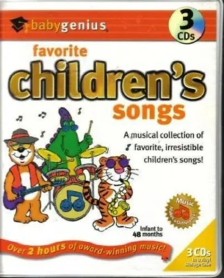 BABY GENIUS Favorite CHILDREN's Songs 3 CD Set Fast FREE SHIP • $9.99