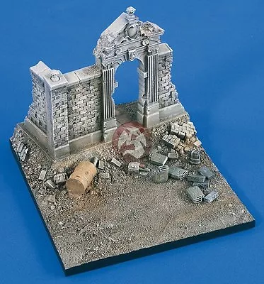 Verlinden 1/35 Roadside Section With Park Wall & Arch Entrance Diorama Base 2101 • $109.13