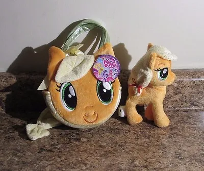 My Little Pony Applejack Plush Carrier Purse With 6.5  Plush Doll Set NEW • $14.95