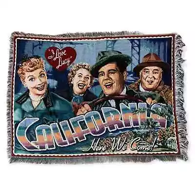 Rare I Love Lucy California Here  We Come Throw Blanket Vintage • $55