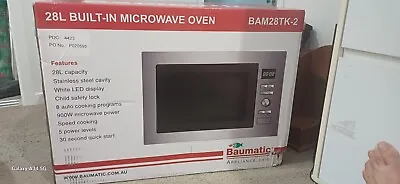 Microwave Oven New Built In Baumatic • $200