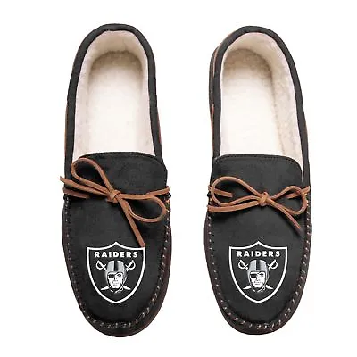Las Vegas Raiders NFL Team Color Men's Moccasin Slippers • $32.99
