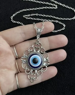 £7.49 • Buy Evil Eye Necklace Amulet Ayn Al-ḥasūd Nazar Turkish Greek Protection Lucky Charm