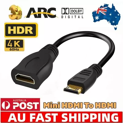 Mini HDMI Male To HDMI Female Converter Adapter Cable Cord 4K HDTV Connector  • $7.59