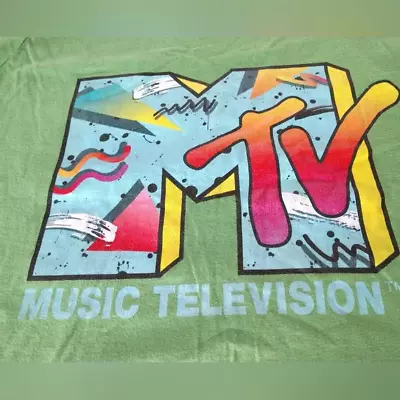 T Shirt MTV Music Television Graphic Tee Modern Made Size XL Women's Chest 40  • $14.90