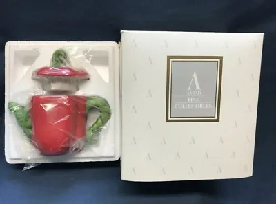 $10 • Buy Vintage Avon Season's Harvest Miniature Teapot ~ Red Pepper ~ Hand Painted ~ NOS