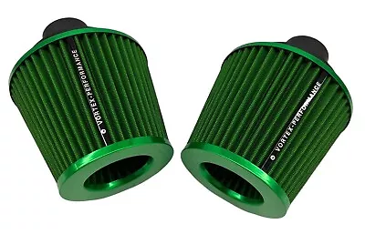 Fits BMW Cold Air Dual Cone Intake For N54 Motors - GREEN • $69.99