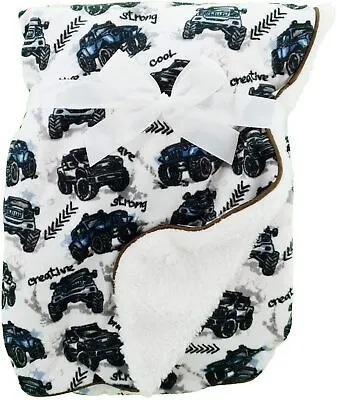£9.25 • Buy Baby Blanket Soft Sherpa Fur Boy Blanket Newborn Blanket 75x100cm Car Pram Crib 