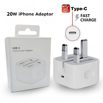 20Watt USB Type-C PD Power Adapter Plug For Apple IPhone Folding Pins Charger UK • £8.99