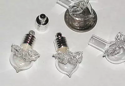 1 CLEAR Glass Heart W/ Angel Wings Bottle Pendant Vial • $4.21