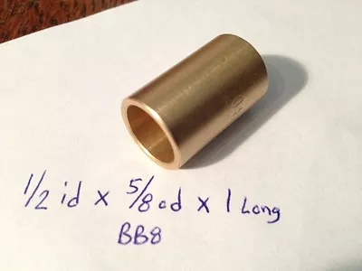 Bronze Bushing Bearing New 1/2 Id X 5/8 Od X 1 Bush Brass Motor Gearbox Sleeve 8 • $6.95