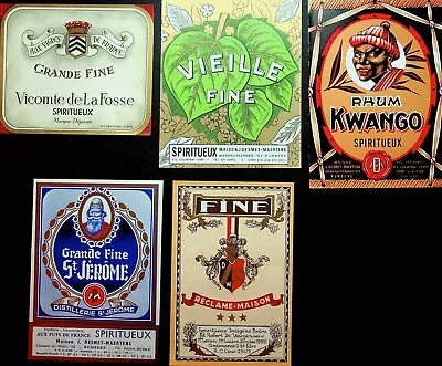 Vintage Lot Of New Unsed Five Wine Labels For Framing - A12-24 • $13