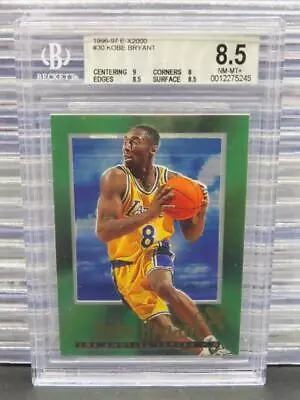 1996-97 Skybox E-X2000 Kobe Bryant Rookie Card RC #30 BGS 8.5 NM-MT+ Lakers • $36