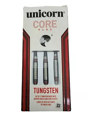 Unicorn CORE PLUS 22g Tungsten Darts Set With Gripper Shafts & Core Flights +... • £24.99