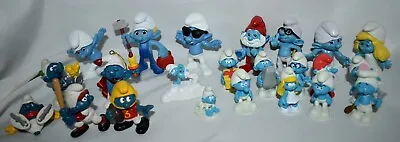 Smurfs Mixed Lot Of 23 Figures Peyo McDonalds Vintage & Not So Vintage 1978-2017 • $19.95