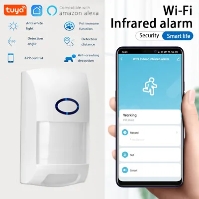 Tuya Smart WiFi Infrared Detector PIR Motion Sensor Home Security Google Alexa • $13.65