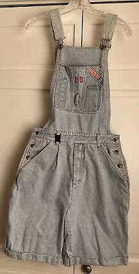 Vintage Union Bay 90s Light Wash Denim Short Overalls 100% Cotton Y2K Size 29 • $29.99