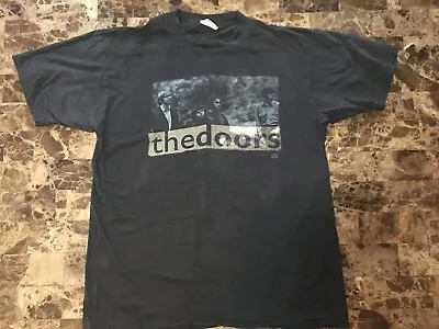 The Doors Vintage XL T-Shirt Winterland Tag Rare Lyrics On Back Jim Morison Eyes • $34