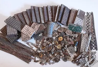 Meccano Large 1920s Nickel Bundle With Some Wear Common But Useful Parts • £23.99