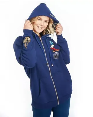 OFFICIAL DISNEY MICKEY MOUSE FANTASIA 80th ANNIVERSARY BLUE HOODIE - SIZE S • £44.95