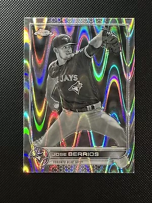 2022 Topps Chrome Sonic JOSE BERRIOS Black & White Ray Wave Refractor • $0.99