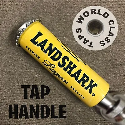 Mini 3.5in LANDSHARK LAGER Beer TAP HANDLE Marker FINS UP! BEACH ISLAND OCEAN • $24.99