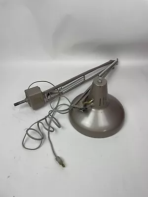 Vintage MCM Luxo Adjustable Extension Arm Work Light Table Bench Lamp C-Clamp • $103.99