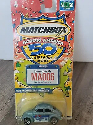 Matchbox Across America 50th Birthday Series Massachusetts 1962  VW Beetle New • $5.40