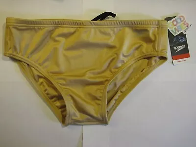 Speedo Solid The One Men Swim Brief Bikini Swimwear Gold New • $24.99