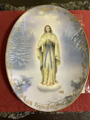 Virgin Of The Poor Plate Visions Of Our Lady 1994 Bradford Exchange Limited COA • $16.99