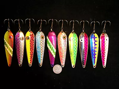 Pro King  Salmon Trout Walleye Trolling Spoons Downrigger Fishing Lures • $28