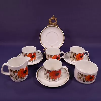 £25 • Buy J&G Meakin Poppy 10 Piece Tea Set