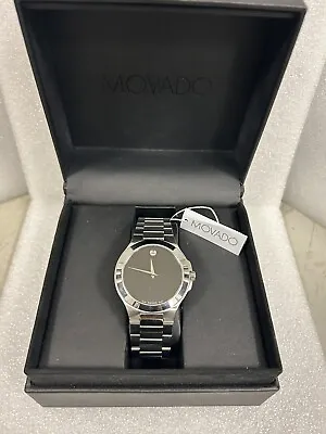 Movado 0606163 Exclusive Black Men's Stainless Steel Watch - New • $349.99