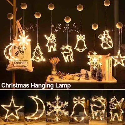 Christmas Window Hanging Fairy LED String Lights Party Xmas Suction Cup Decor • $5.71