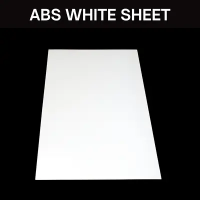 ABS Plastic Sheet DIY Project Small Size 30cm X 20cm WHITE  - 2 Mm • £6.50