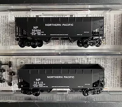 N Scale Micro-trains Northern Pacific 2-bay Hopper Set/2 55080 #70224 𑉇 • $23.95