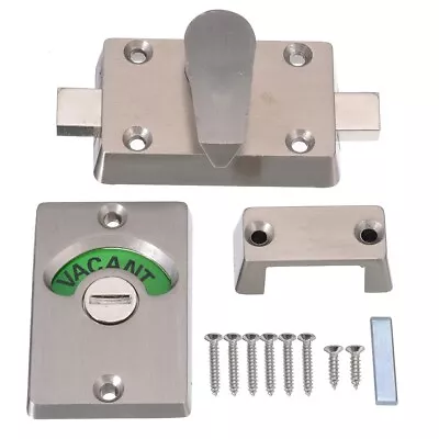 Bathroom Indicator Bolt Vacant Engaged Privacy WC Toilet Door Lock Satin Brass • $22.21