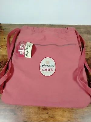 $25 • Buy Yuengling Lager Beer Double Strap Draw String Maroon Red Bag Backpack NWOT